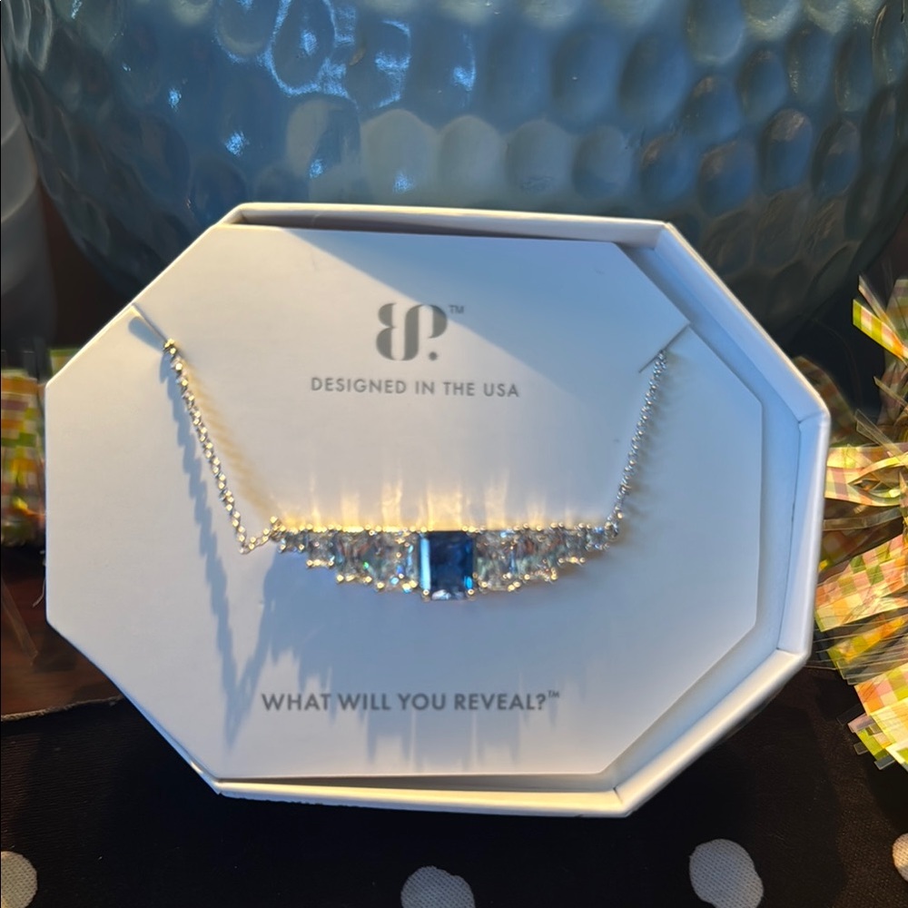 Elegant Silver and Blue Necklace by BP